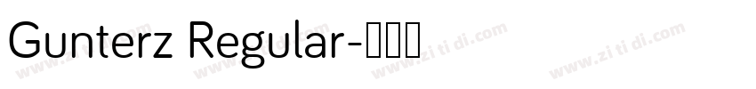 Gunterz Regular字体转换